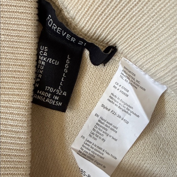 Forever 21 Elegant Cream Sleeveless 2 pc matching set NWOT - Picture 10 of 15